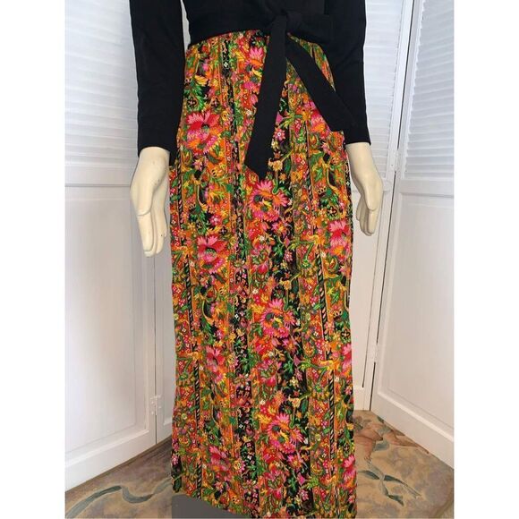 Vintage 60’s Long Sleeve Maxi Dress Size Medium - Picture 3 of 16